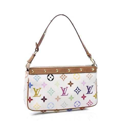 louis vuitton monogram multicolore pochette with bow